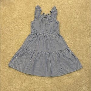 Crewcuts Girl’s Blue/White Striped Kids Dress in Size 10
